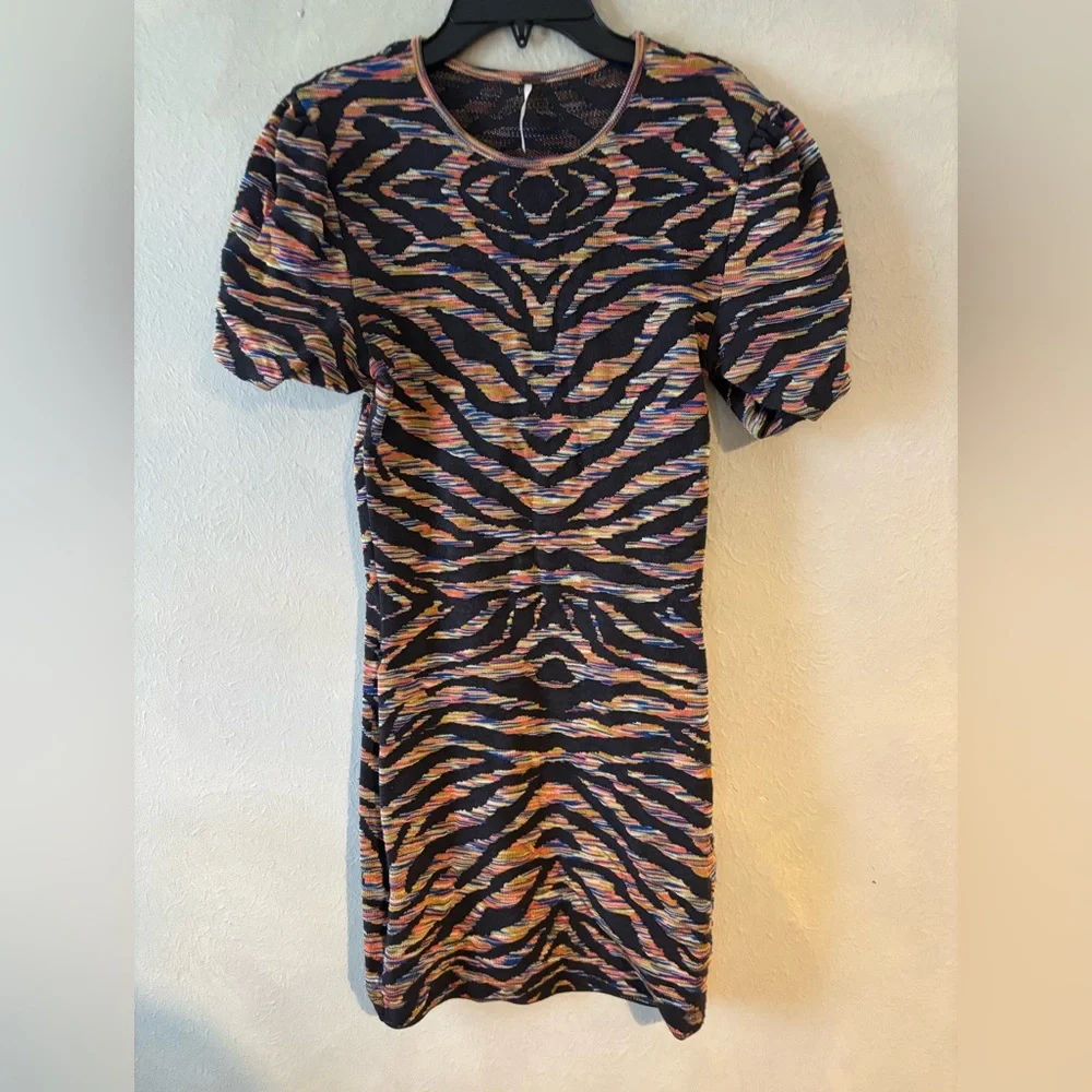 Free People‎ Zebra Print Mini Dress XS